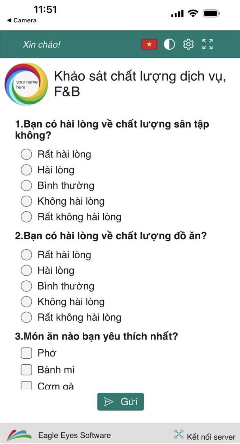 Khảo sát trên mobile